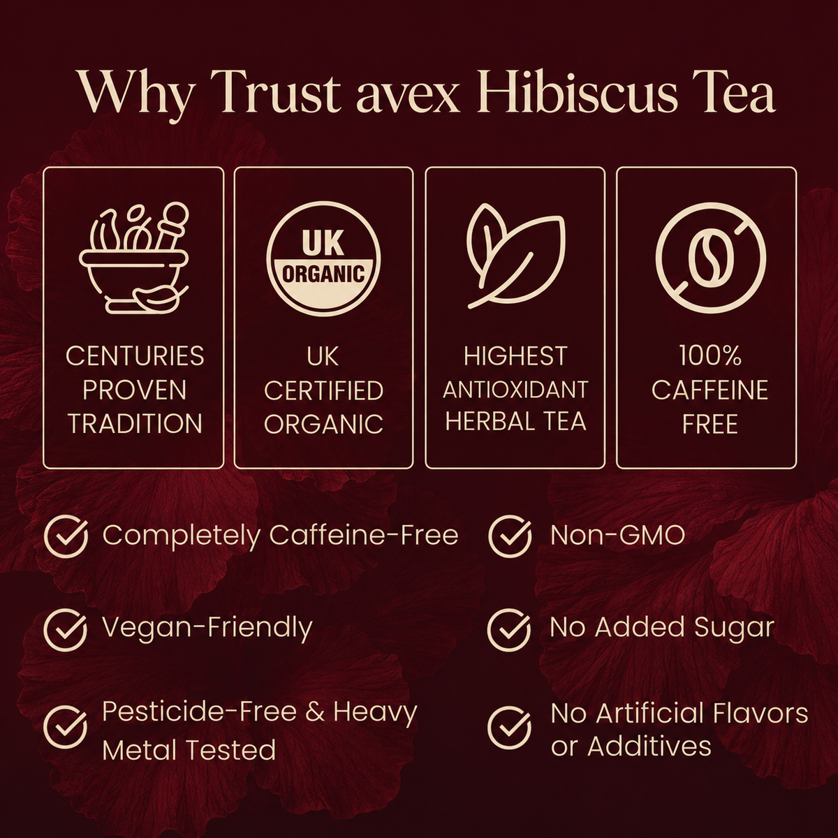 Premium Hibiscus Tea.