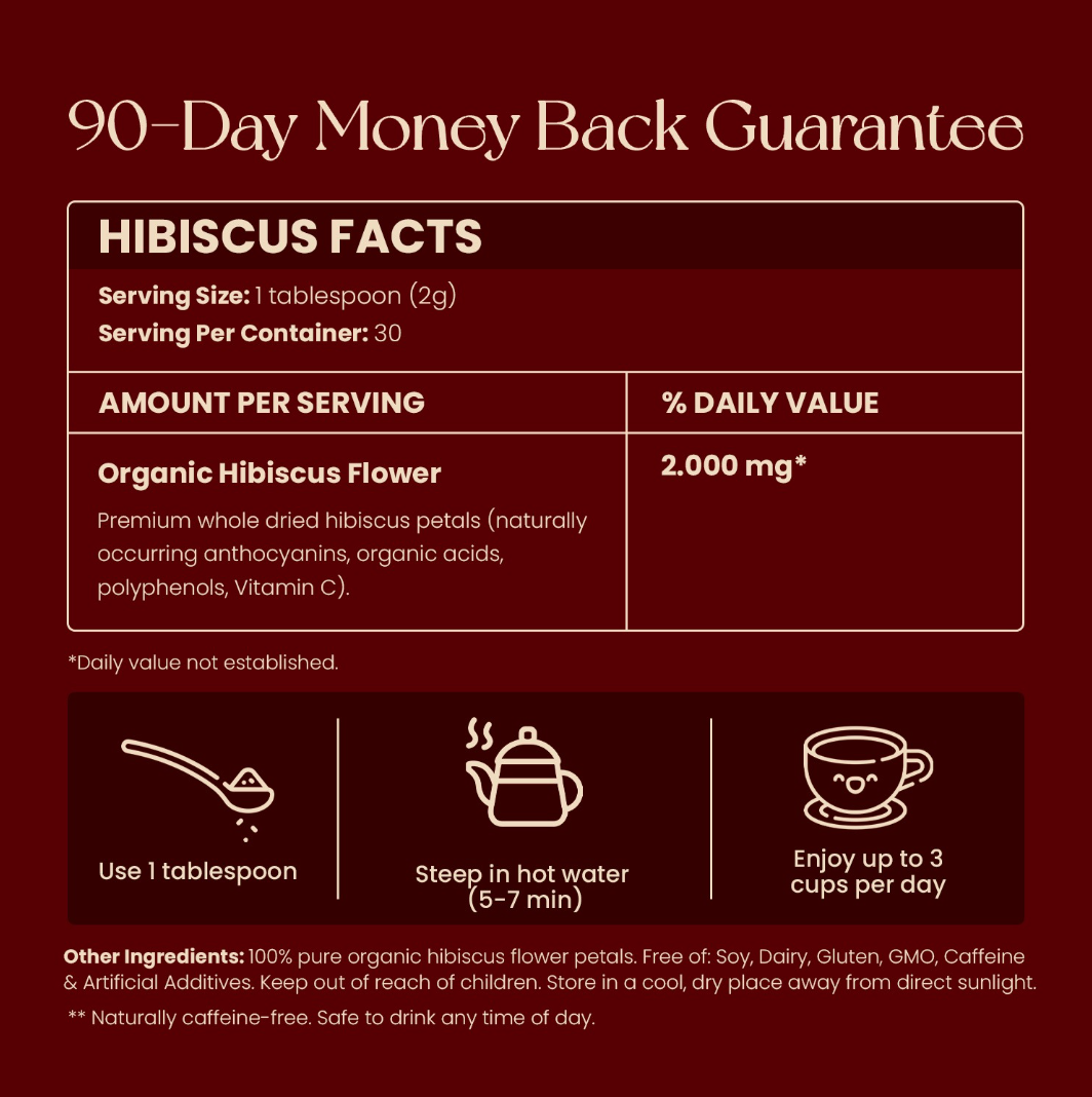Premium Hibiscus Tea.
