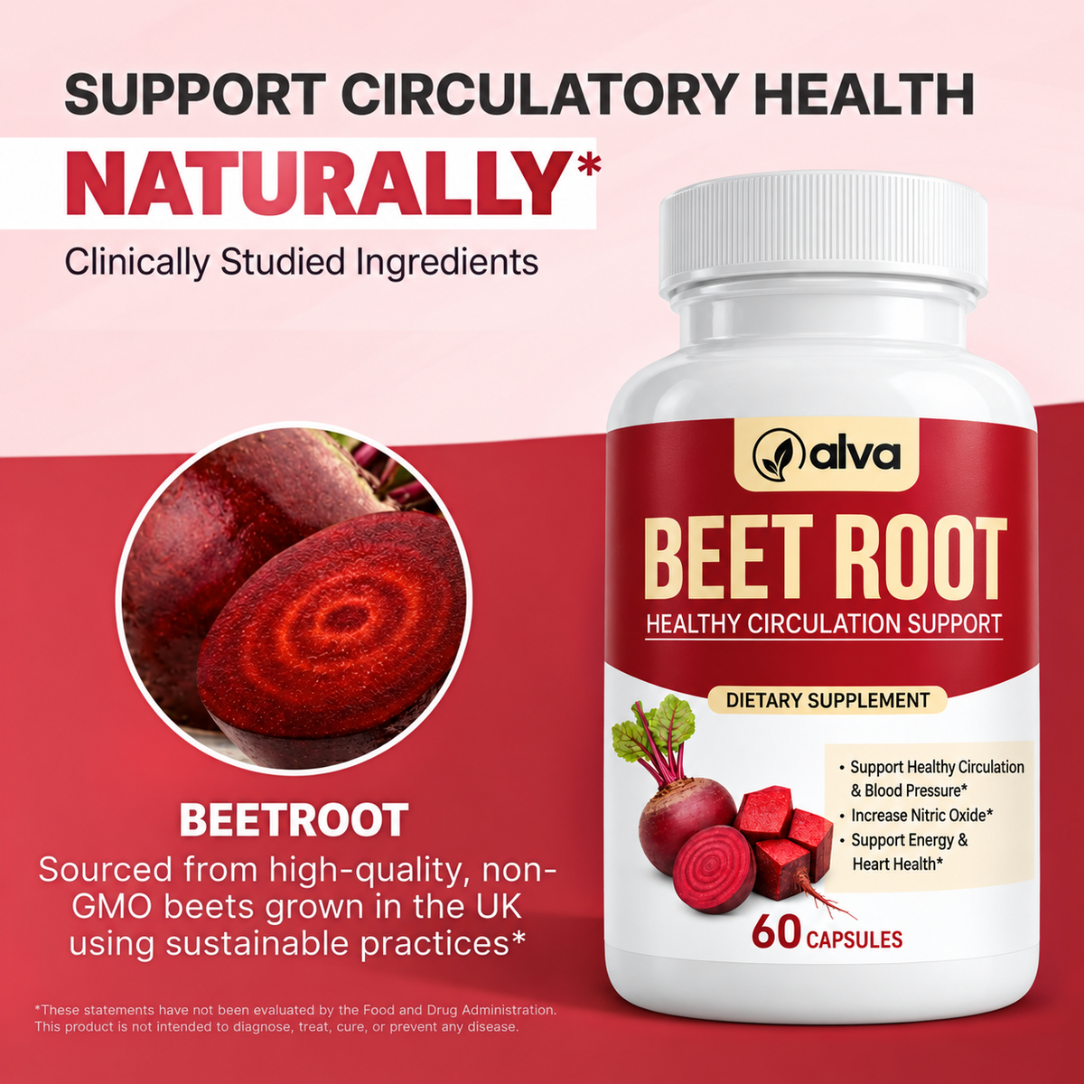 Premium Beetroot Capsules To Support Natural Energy & Vitality