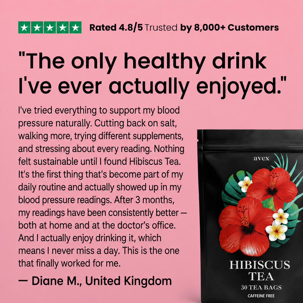 Premium Hibiscus Tea.